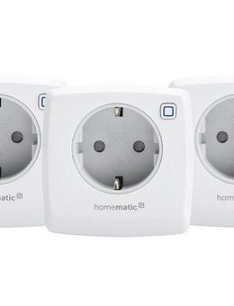 Homematic IP Funksteckdose IP Schaltsteckdose 3er Set, max. 3000 W, 3-St.