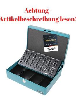 HMF Geldkassette mit Münzzählbrett 30 x 24 x 9 cm Petrol #2208 - Birkenfeld (Baden-Württemberg)