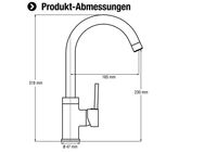 CORNAT Spültischarmatur Fuerte ND, Messing, Edelstahllook