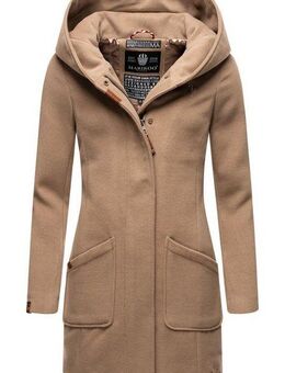 Marikoo Wintermantel Maikoo hochwertiger Mantel in Wollmantel-Optik mit großer Kapuze
