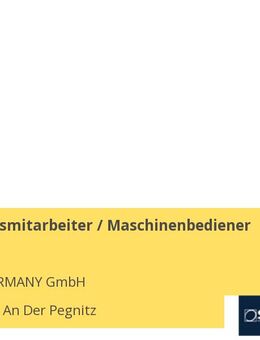 Produktionsmitarbeiter / Maschinenbediener (m/w/d) - Neuhaus (Pegnitz)