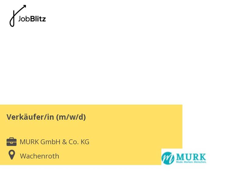 Verkäufer/in (m/w/d) - Wachenroth