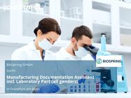 Manufacturing Documentation Assistant incl. Laboratory Part (all genders) - Frankfurt (Main)