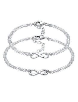 Elli Schmuckset Set Armband Mutter & Tochter Unendlichkeit 925 Sterling Silber