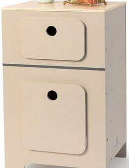 MUSTERKIND® Kinder-Kühlschrank Mix & Match, warmgrau/natur, FSC® - schützt Wald