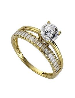 Firetti Goldring Schmuck Geschenk Gold 333 Damenring Verlobungsring Goldring Solitär, mit Zirkonia (synth)