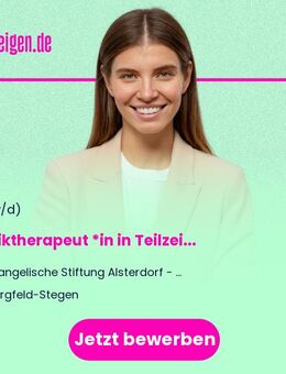 Musiktherapeut *in (w/m/d) in Teilzeit - Bargfeld-Stegen