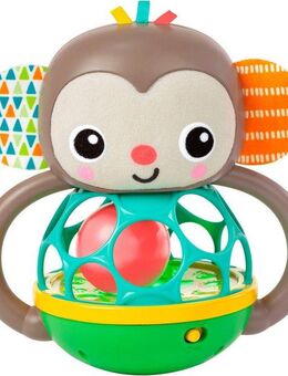 Bright Starts Greifspielzeug Grab & Giggle Monkey™ Multi-Sensory Toy, mit Sound