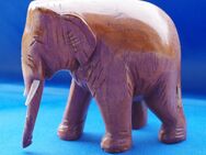 Holzelefant braun, L 12 cm, B 7 cm, H 11 cm - Jena