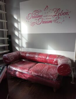 Designer-Sofa Sonderleder weinrot, neu, noch in Folie, NP 2950 Euro - Simbach (Inn)