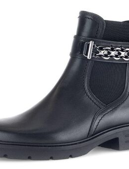 Gabor Chelseaboots, Blockabsatz, Herbstmode, Stiefelette mit Zierkette am Schaft