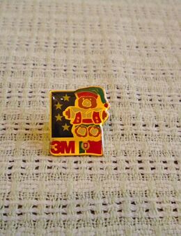 3M-Pin-Euro-Teddy-Länder,ca. 2,5 cm, Alt - Linnich