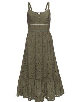 LASCANA Midikleid mit sommerlicher Lochstickerei