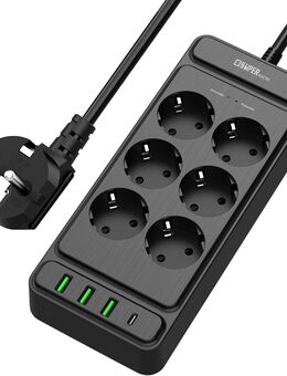 6 Fach Steckdose mit USB,6-Fach Steckdosenleiste(4000W 16A) NEU - Berlin Neukölln