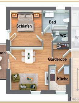 2 Zimmer-Wohnung: 60 m², mit Balkon, Tageslichtbad, 2 WC & Keller, Erstbezug 2025, in 73117 Wangen bei Göppingen kaufen (149) - Wangen