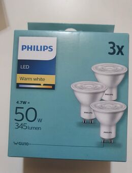Verkaufe Ledlampen von Philips GU10 im 3er Pack Warmweiß - Gelsenkirchen