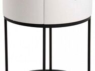 ACTONA GROUP Nachttisch Polo (1-St), Nachttisch in Weiss oder Schwarz, rund, Ø 40 cm, mit 1 Schublade