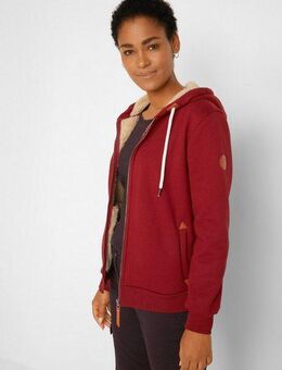 bonprix Kapuzensweatjacke mit kontrastfarbenem Teddyfutter und Eingrifftaschen