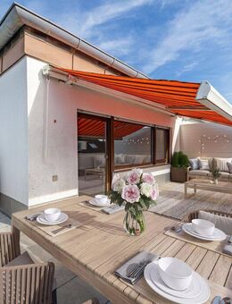 Helle, modernisierte Dachgeschosswohnung mit großzügiger Terrasse in Seenähe - Karlsfeld