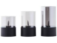Brilliant Außen-Tischleuchte Bougie, Timerfunktion, LED fest integriert, Extra-Warmweiß, LED-Kerzen 3er-Set, Timer, Höhe 10/12,5/15 cm, Ø 8 cm