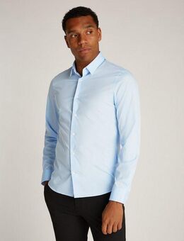 Calvin Klein Businesshemd STRETCH POPLIN SLIM SHIRT mit Calvin Klein Logo auf der Brust