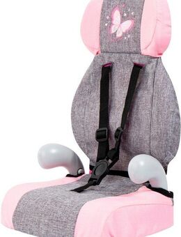 Bayer Puppen Autositz Deluxe grau/rosa Schmetterling
