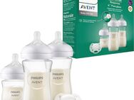 Philips AVENT Babyflasche Natural Response Starter-Set Glas für Neugeborene SCD878/11, 3 Flaschen aus Glas und ultra soft Schnuller