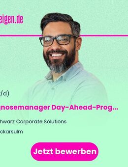 Prognosemanager Day-Ahead-Prognosen Strom (m/w/d) - Neckarsulm