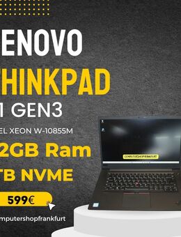 Lenovo Thinkpad P1 G3,Intel Xeon W,32GB Ram,1TB NVME SSD - Frankfurt (Main) Griesheim