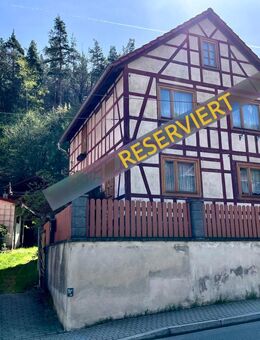 Ländliche Idylle trifft auf kreativen Freiraum - Fachwerkhaus am Waldrand mit individuellem Charme - Saalfeld (Saale) Arnsgereuth