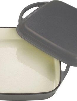 ECHTWERK Bräter Universalbräter und Pfanne 2-in-1 Set, Auflaufform mit Deckel, Emaille, Gusseisen, Emaille-Beschichtung, für Backöfen, Grill & Induktion