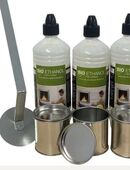 Ethanolkamin Zubehör Starterset 3xBrenndosen 3L Ethanol+Flammenlö in 46499