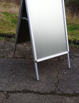 Plakatreiter, Kundenstopper, A2, neuwertig, mit Regendichtung - Waldbreitbach