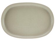 CreaTable Servierplatte Uno, Servier-Platte oval, Steinzeug, (1-tlg), Seidenmatte Spezialglasur, Harmonisch ausbalanciert