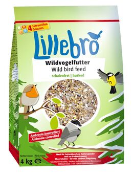 Lillebro Wildvogelfutter, geschält - 3 x 4 kg