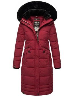 Navahoo Wintermantel Fahmiyaa Edler Steppmantel mit weicher Kunstfellkapuze