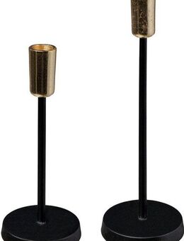 Leonique Kerzenhalter Stabkerzenhalter Azlynn (Set, 2 St), aus Aluminium