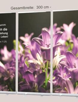 Bestatterbedarf Dekoration - Roll-Up Display "Ballonblumen" 300 x 200 cm für Trauerhalle - Trauerfeier, Bestattung - Wilhelmshaven Zentrum