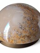 Einzigartige Wand-/Deckenlampe mit Murano-Glas-Schirm und Messingfuß 1970/80er in 65462