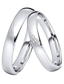 DOOSTI Trauring Schmuck Geschenk Silber 925 Trauring Ehering Partnerring LIEBE, wahlweise mit oder ohne Zirkonia