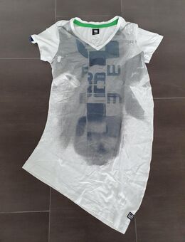 G-Star RAW Damen Shirt/T-Shirt lang Gr.S mit V-Ausschnitt Weiss/Grau/Grün **Top** Anschauen - Köln