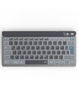 Hama Tastatur WK-700 (kabellos, beleuchtet, QUERTZ, Multi-Device, klein) Tastatur