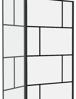 Marwell Walk-in-Dusche Bricks, Einscheibensicherheitsglas, (2 tlg), 90 x 195 cm, inkl. Haltestange für Deckenmontage