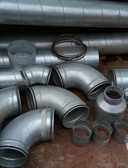 Lüftungsrohr Wickelfalzrohr 160 mm Dm 9 Meter Rohr, Verbinder, Bogen, u.a. siehe Bilder - Karlsbad