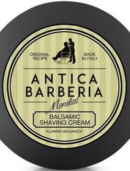 Mondial Antica Barberia Rasiercreme Balsamic Pulminio, Natürliche Zutaten für sanftes Gleiten und samtweiche Haut.