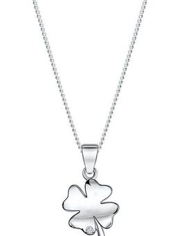 Firetti Kette mit Anhänger Schmuck Geschenk Silber 925 Halsschmuck Halskette Panzerkette Glück, mit Zirkonia (synth)