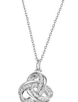 Firetti Kette mit Anhänger Schmuck Geschenk Silber 925 Halsschmuck Halskette Ankerkette Knoten, mit Zirkonia (synth)