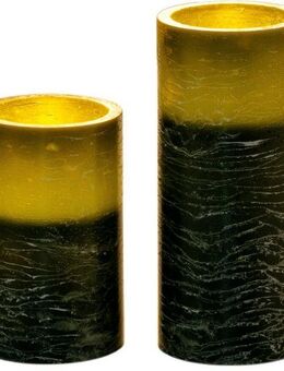 Pauleen LED Dekolicht LED-Kerze Cosy Shine Candle Wachskerze, 2er Set Timer Batterie Grün