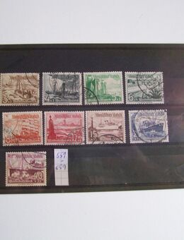 Briefmarken, Deutsches Reich, MiNr. 651-659, gestempelt, Schiffe - Erftstadt