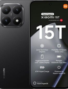 Xiaomi 15T 12+256 Smartphone (17,34 cm/6,83 Zoll, 256 GB Speicherplatz, 50 MP Kamera)